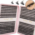 640Pcs DIY D-Curl Eyelashes 10-14Mm Natural Look Wispy Lashes 40P/80P Cluster for Personal Use