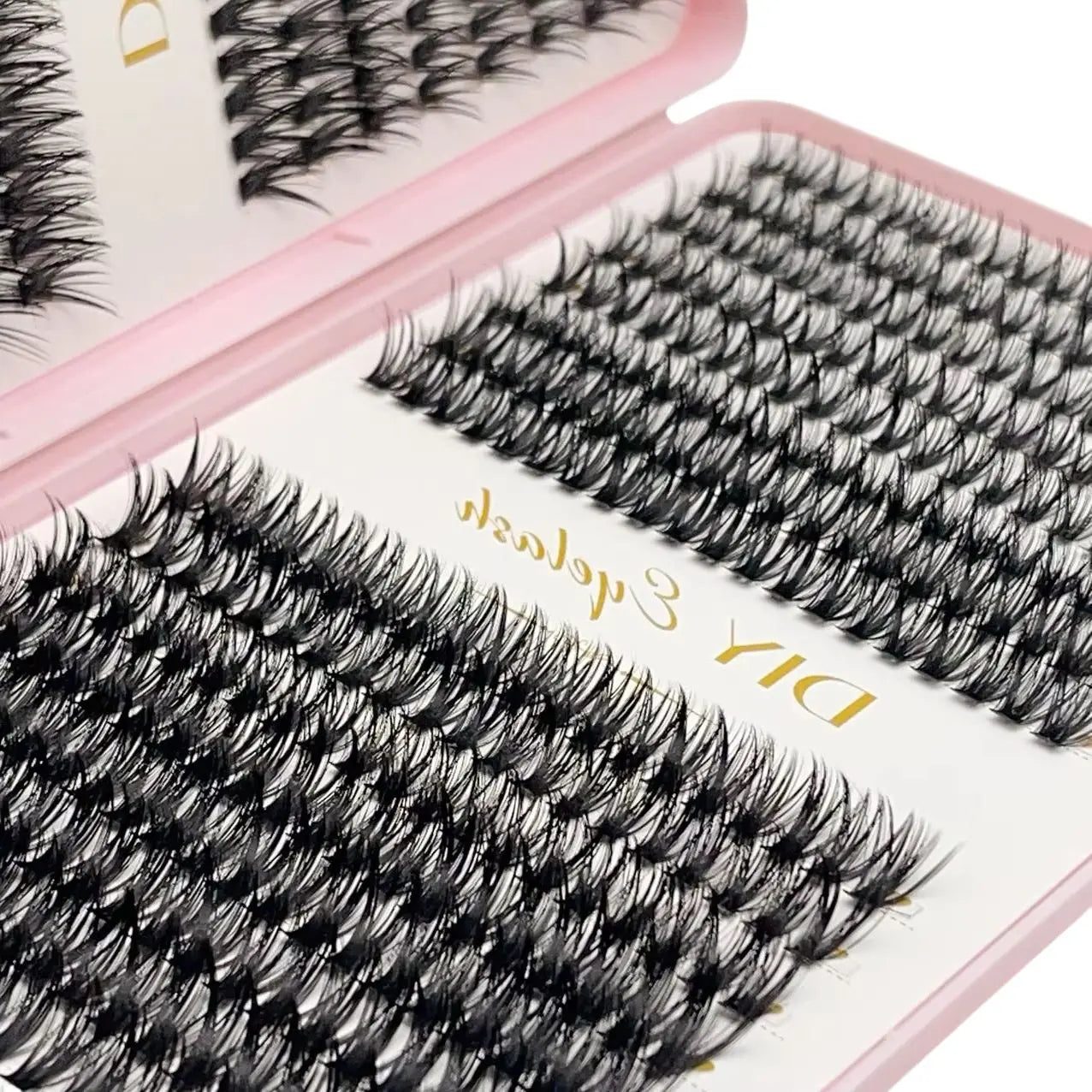 640Pcs DIY D-Curl Eyelashes 10-14Mm Natural Look Wispy Lashes 40P/80P Cluster for Personal Use