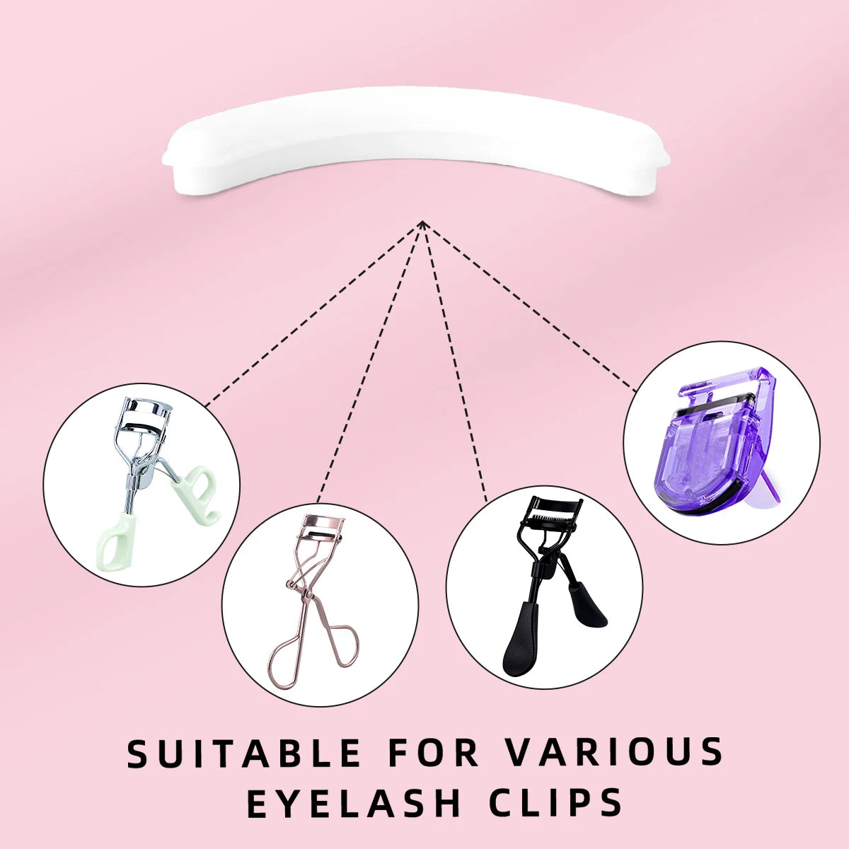 A Curly Long-Lasting Eyelash Clip with 15 Silicone Replacement Pads, Made with Eye Makeup, the Perfect Gift for Women