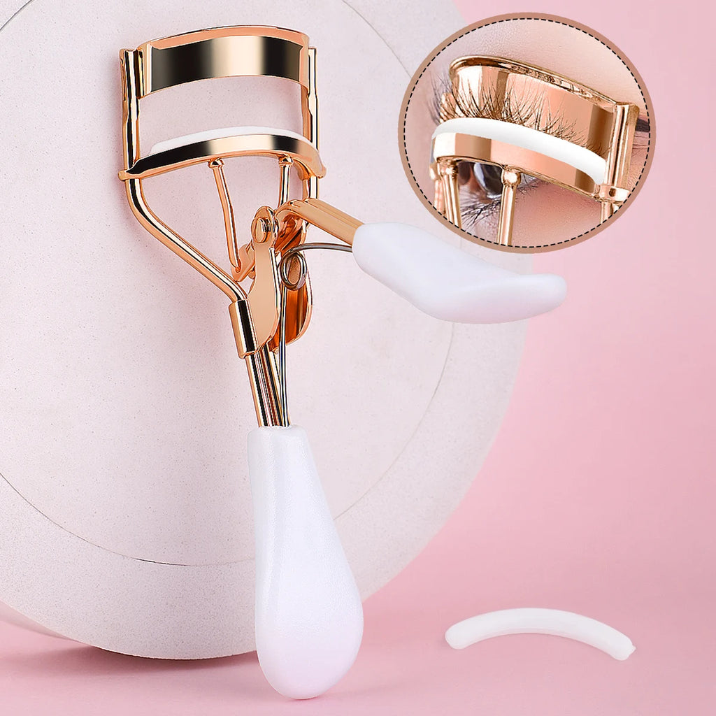 A Curly Long-Lasting Eyelash Clip with 15 Silicone Replacement Pads, Made with Eye Makeup, the Perfect Gift for Women