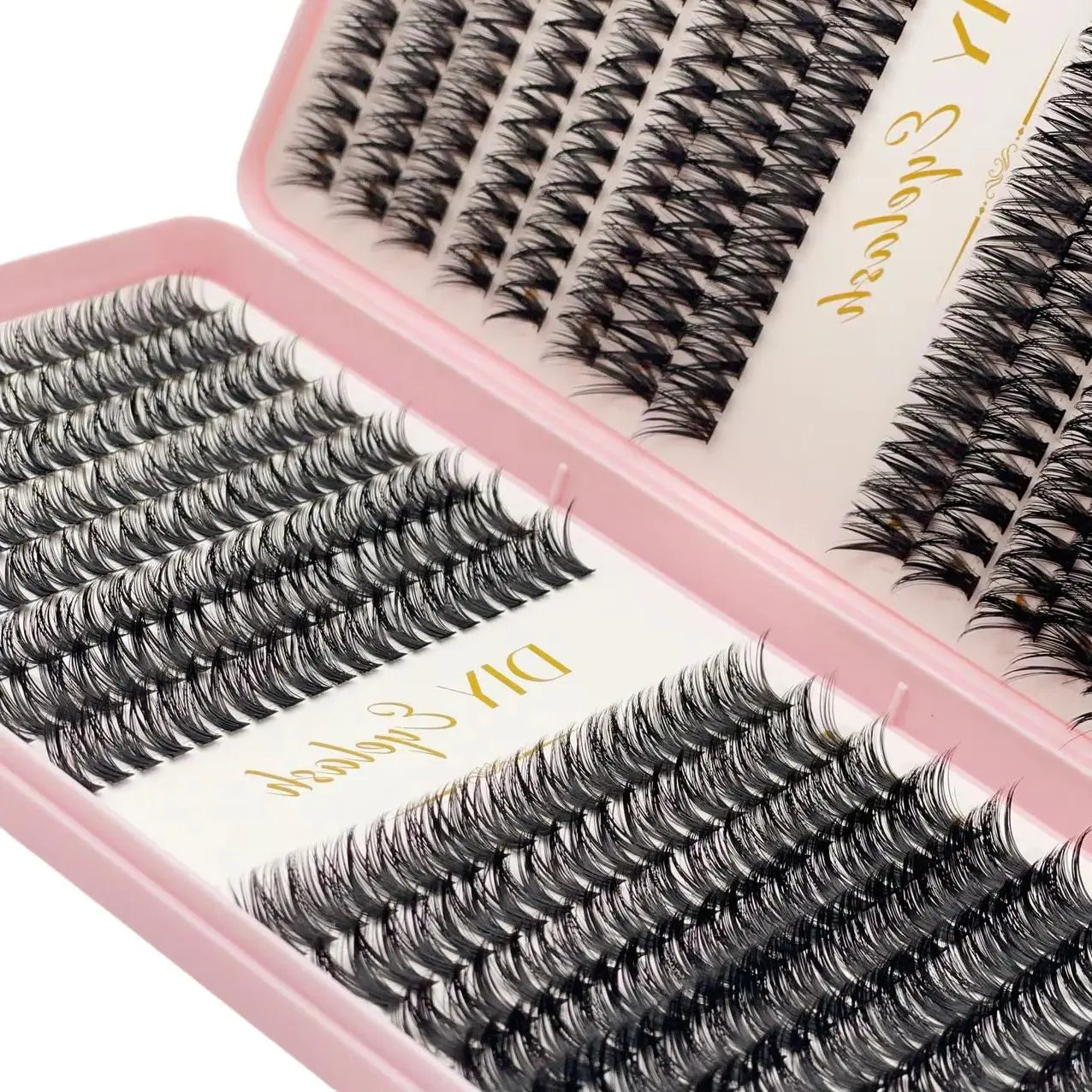 640Pcs DIY D-Curl Eyelashes 10-14Mm Natural Look Wispy Lashes 40P/80P Cluster for Personal Use